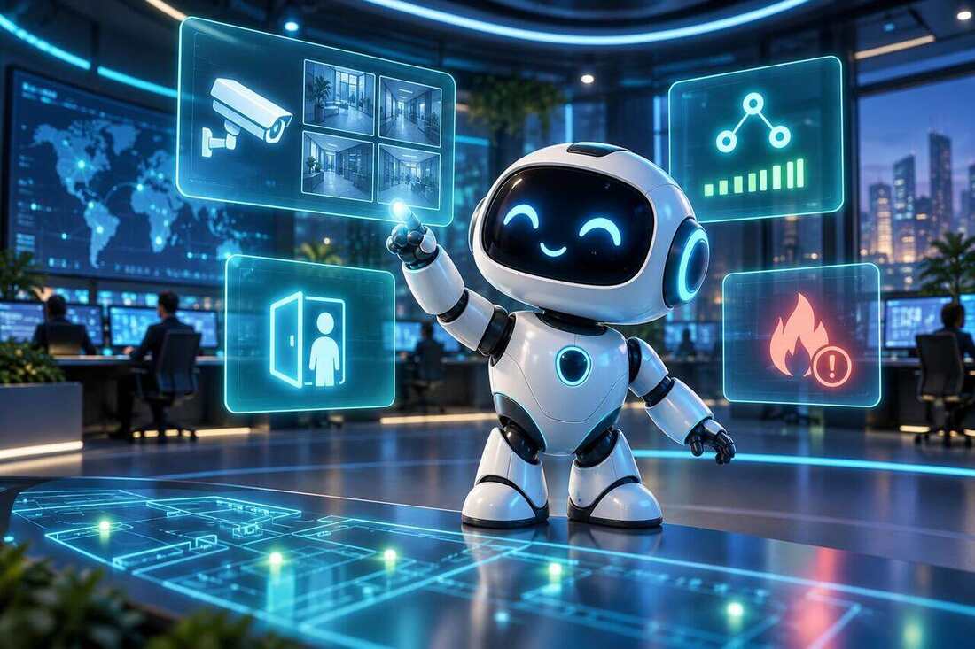 AI 中心整合監視門禁網路與警報系統